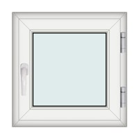 Fereastra 70x70cm, 1 canat, alb, dreapta si rabatare, Klass, 7cm, 6 camere, 2 garnituri - 1