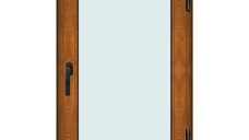 Fereastra 80x120cm, 1 canat, maro, stejar auriu, dreapta si rabatare, Klass, 7cm, 6 camere, 2 garnituri
