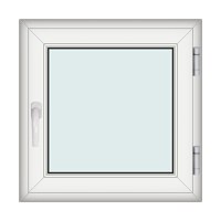 Fereastra 80x80cm, 1 canat, alb, dreapta si rabatare, Klass, 7cm, 6 camere, 2 garnituri - 1