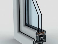 Fereastra 80x90cm, 1 canat, wenge (tabac), dreapta si rabatare, Klass, 7cm, 6 camere, 2 garnituri - 2