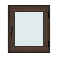 Fereastra 80x90cm, 1 canat, wenge (tabac), dreapta si rabatare, Klass, 7cm, 6 camere, 2 garnituri - 1