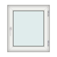 Fereastra 90x100cm, 1 canat, alb, dreapta si rabatare, Klass, 7cm, 6 camere, 2 garnituri - 1