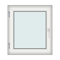Fereastra 90x100cm, 1 canat, alb, stanga si rabatare, Klass, 7cm, 6 camere, 2 garnituri - 1