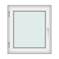 Fereastra 90x100cm, 1 canat, alb, stanga si rabatare, Klass, 7cm, 6 camere, 2 garnituri - 1