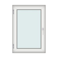 Fereastra 90x130cm, 1 canat, alb, stanga si rabatare, Klass, 7cm, 6 camere, 2 garnituri - 1