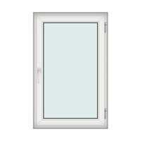 Fereastra 90x140cm, 1 canat, alb, dreapta si rabatare, Klass, 7cm, 6 camere, 2 garnituri - 1