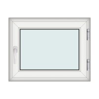 Fereastra 90x70cm, 1 canat, alb, dreapta si rabatare, Klass, 7cm, 6 camere, 2 garnituri - 1