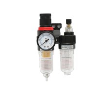 Filtru aer si ungator cu regulator de presiune max. 1 MPa, racord 1/4, Cod: DISMS32 - 1