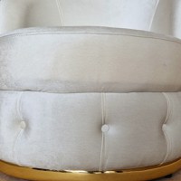 Fotoliu Manolya, 85x85x80cm, Luna V-02 Beige, Glasspandoor - 4