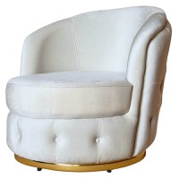 Fotoliu Manolya, 85x85x80cm, Luna V-02 Beige, Glasspandoor - 6