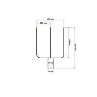 Furca metal Elvetiana, cu 3 coarne (fara maner), Cod: DISSH93 - 5