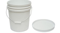 Galeata rotunda din plastic 20L cu capac pentru miere de albine, Cod: DISKR16