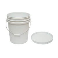 Galeata rotunda din plastic 20L cu capac pentru miere de albine, Cod: DISKR16 - 1