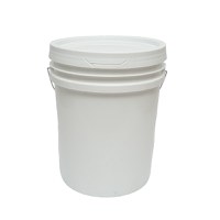 Galeata rotunda din plastic 20L cu capac pentru miere de albine, Cod: DISKR16 - 2