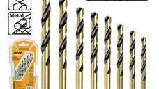 INGCO Set burghie 8 bucăți 2-8 mm HSS cilindric