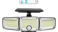 Lampa LED 2700 lm cu panou solar telecomanda si baterie 2400mAh, IP65, Cod: BK69964, Brand: BRECKNER GERMANY