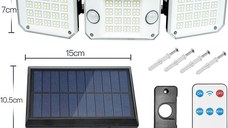 Lampa LED cu panou solar telecomanda si baterie 2000mAh, IP65, Cod: BK69957, Brand: BRECKNER GERMANY