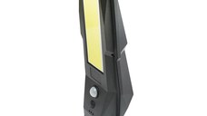 Lampa solara LED 186lm cu panou solar 1.3W/5.5V, baterie 3.7V/2.4 Ah si senzor miscare IP54, Cod: BK69946,Brand: BRECKNER GERMANY