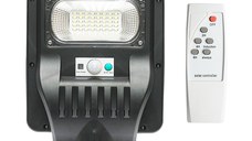 Lampa solara LED iluminat stradal 50W, 6500K, IP65 cu panou solar, senzor de miscare si telecomanda, Cod: BK69852 Echivalență: DISLT16, Breckner Germany