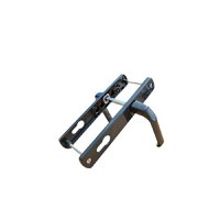 Maner usa, aluminiu, cu arc, latime sild 35mm, interax 85mm, antracit, reversibil, tija si suruburi incluse, Glasspandoor - 2