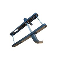 Maner usa, aluminiu, cu arc, latime sild 35mm, interax 85mm, antracit, reversibil, tija si suruburi incluse, Glasspandoor - 3