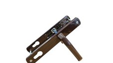 Maner usa, aluminiu, cu arc, latime sild 35mm, interax 92mm, maro, nuc, reversibil, tija si suruburi incluse, Glasspandoor