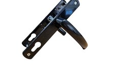 Maner usa, aluminiu, cu arc, latime sild 35mm, interax 92mm, negru, reversibil, tija si suruburi incluse, Glasspandoor