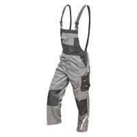 Pantaloni de lucru cu pieptar, salopeta din poliester cu bumbac, gri cu negru, L, Cod: BK77236, Brand: BRECKNER GERMANY - 2