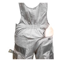 Pantaloni de lucru cu pieptar, salopeta din poliester cu bumbac, gri cu negru, L, Cod: BK77236, Brand: BRECKNER GERMANY - 8