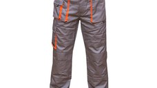 Pantaloni de lucru poliester cu bumbac 235g/m2, gri cu portocaliu marimea 62, Cod: BK77153, Breckner Germany