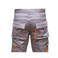 Pantaloni de lucru poliester cu bumbac 235g/m2, gri cu portocaliu marimea 62, Cod: BK77153, Breckner Germany - 6