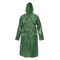 Pelerina cu gluga impermeabila XL din poliester cu membrana PVC fante de aerisire, 2 buzunare si fermoar verde, Cod: BK77403, Breckner Germany - 1