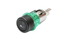 Priza cu bricheta auto universala fi28 12/24V 10A, cu lumina integrata verde, Cod: BK92087, Brand: BRECKNER GERMANY