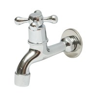 Robinet apa de serviciu, montaj perete, otel inoxidabil, crom lucios, Cod: DISSY45 - 1