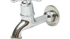 Robinet apa de serviciu, montaj perete, otel inoxidabil, crom lucios, Cod: DISSY45