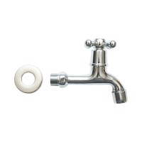 Robinet apa de serviciu, montaj perete, otel inoxidabil, crom lucios, Cod: DISSY45 - 2