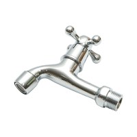 Robinet apa de serviciu, montaj perete, otel inoxidabil, crom lucios, Cod: DISSY45 - 3