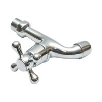 Robinet apa de serviciu, montaj perete, otel inoxidabil, crom lucios, Cod: DISSY45 - 4