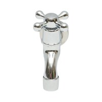 Robinet apa de serviciu, montaj perete, otel inoxidabil, crom lucios, Cod: DISSY45 - 5