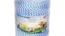 Rola fir alb-albastru 3mm insertie metalica 3x0.2mm SS, rezistenta 7.8 Ohm/m, 1000m gard electric, Cod: M87Z656, Brand: MEZOFARM