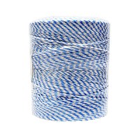 Rola fir alb-albastru 3mm insertie metalica 3x0.2mm SS, rezistenta 7.8 Ohm/m, 1000m gard electric, Cod: M87Z656, Brand: MEZOFARM - 4