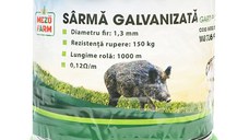 Sarma galvanizata pentru gard electric 1,3mm x 1000m, Cod: M87Z609, Brand: MEZOFARM