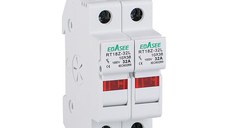 Soclu sigurante fuzibile, 2P, 16A, DC1000V, cu indicator LED, Ebasee