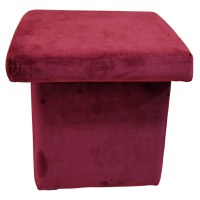 Taburet, 40x40x50cm, Velutto 32 Chianti, Glasspandoor - 2