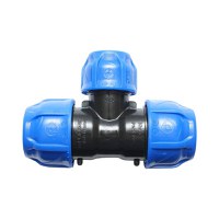 Teu reductie compresiune, D32x25x32mm, PN16, pentru sisteme de irigatii, Cod: DISLV93, Poelsan - 1