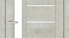 Usa interior, Echo Step DECO 09 G Light Cement, lemn & mdf, 80x200cm, light grey, reversibila, KDoors