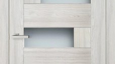 Usa interior, RINO 16 G Shalet Oak, lemn & mdf, 80x200cm, light grey, reversibila, KDoors