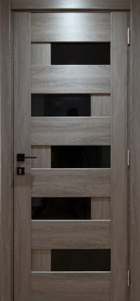Usa interior, Velura Touch BG Eugene Oak, lemn & mdf, 70x200cm, grey, reversibila, KDoors - 1