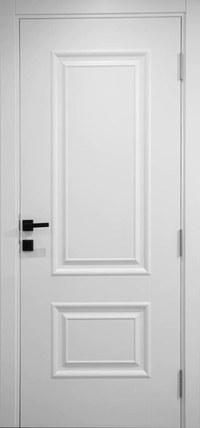 Usa interior, Verona Lux White APN702 Elegance White Matt, lemn & mdf, 80x200cm, alb mat, reversibila, KDoors - 1
