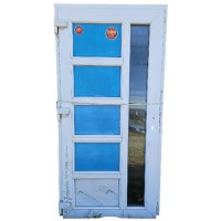 Usa, PVC & termopan, 100x200cm, alba, stanga, Kirchberger, 7cm, 6 camere, panel si sticla mata - 1